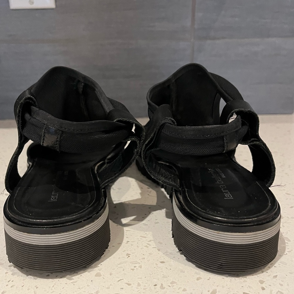 Black and Silver Women's Sandals - Picture 2 of 8
